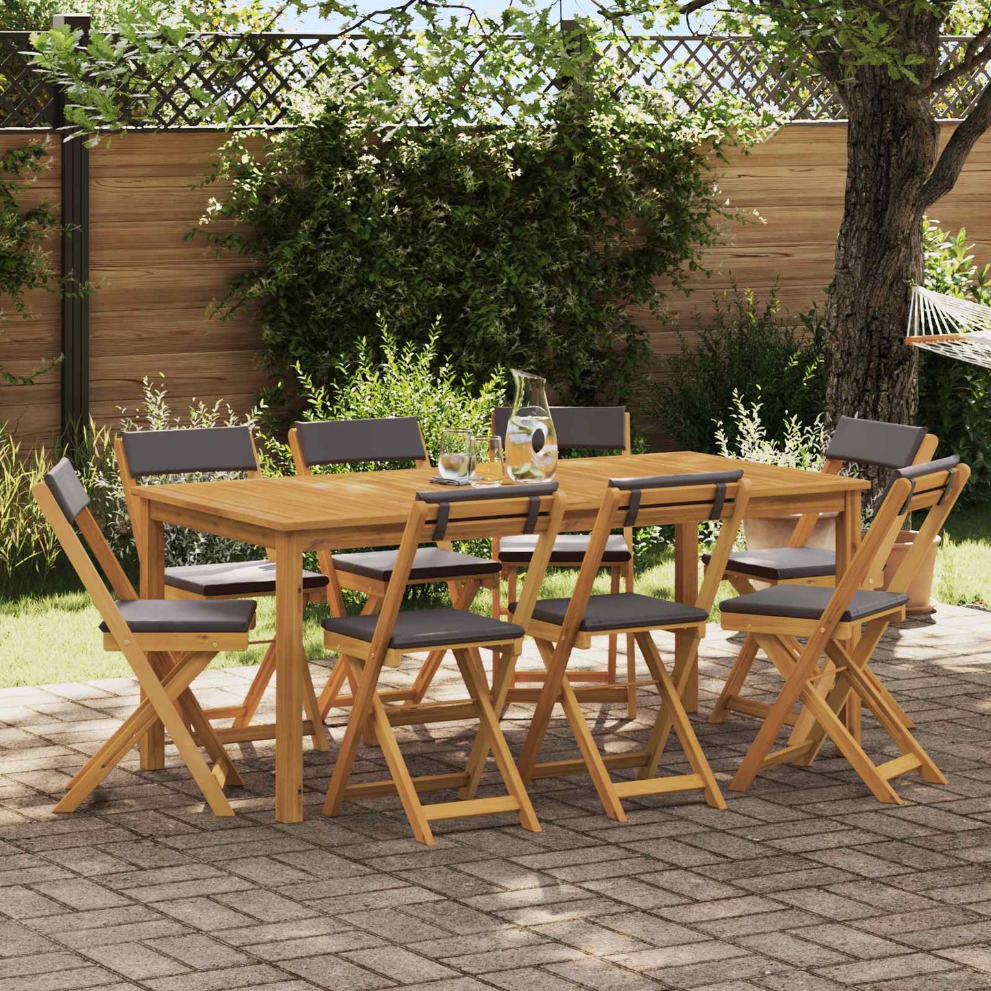 Bistrostoelen voor buiten 8 pcs Donkergrijs 40 x 53 x 80 cm