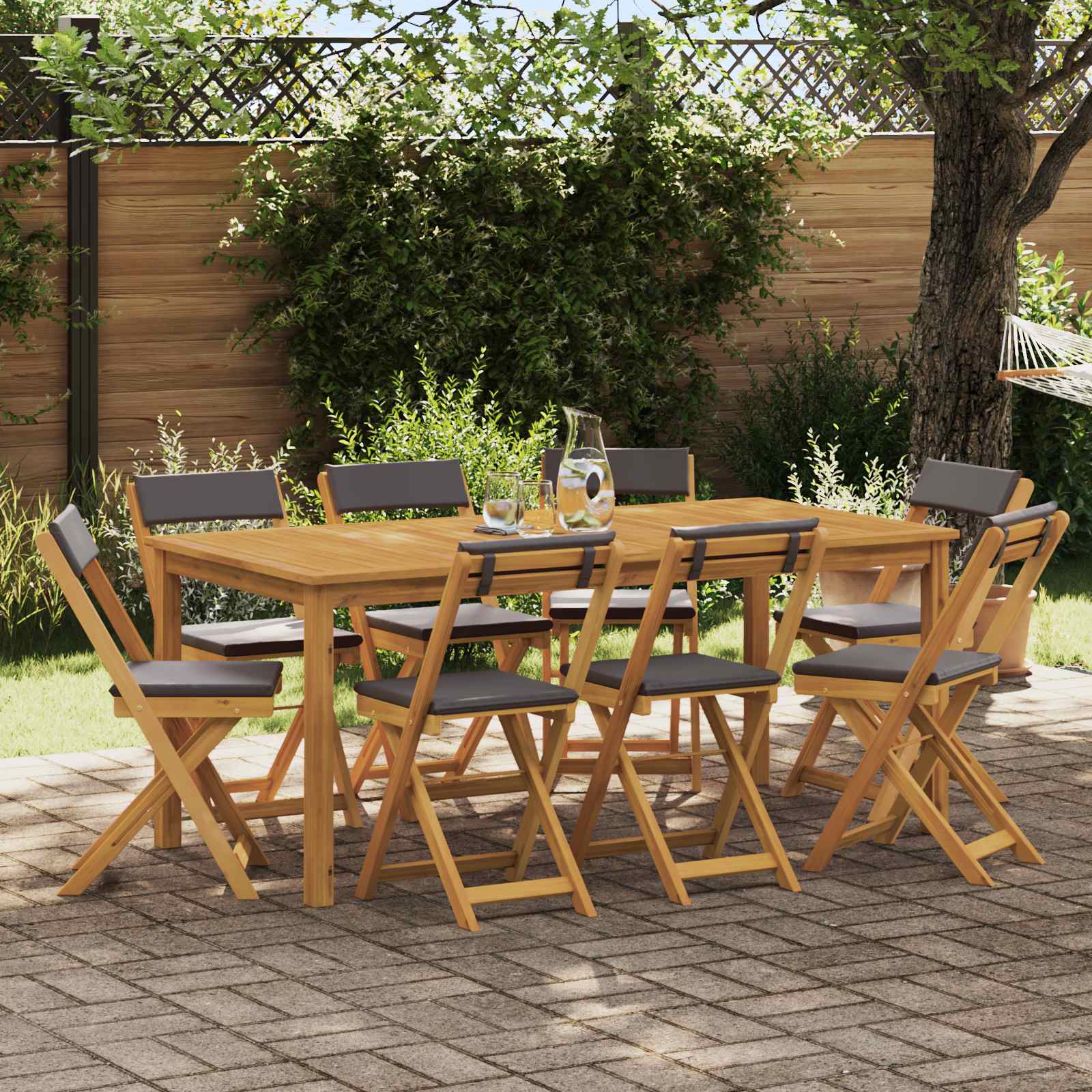 Bistrostoelen voor buiten 8 pcs Donkergrijs 40 x 53 x 80 cm