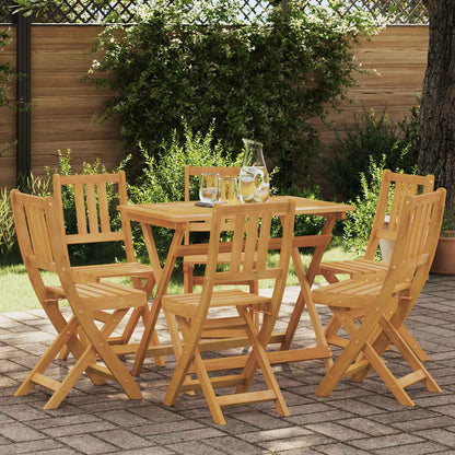 Bistrostoelen voor buiten 6 pcs Naturel Massief Acaciahout