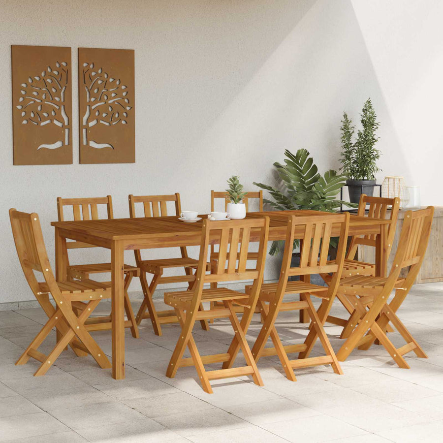 Bistrostoelen voor buiten 8 pcs Naturel 40 x 42 x 85 cm