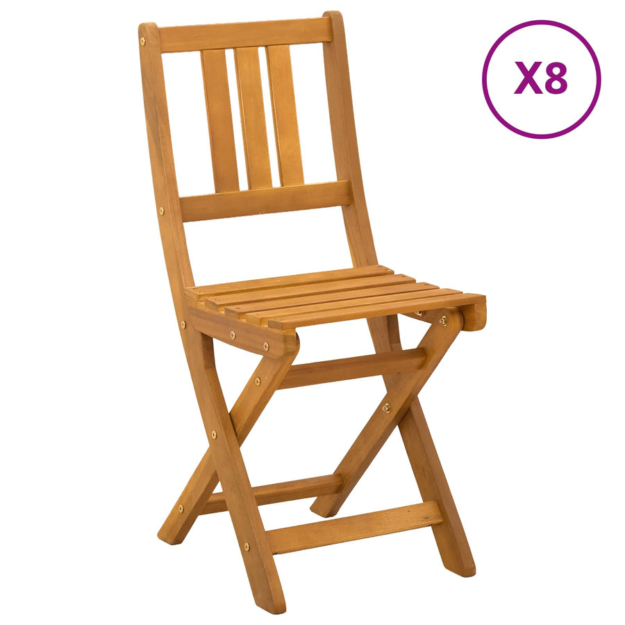 Bistrostoelen voor buiten 8 pcs Naturel 40 x 42 x 85 cm