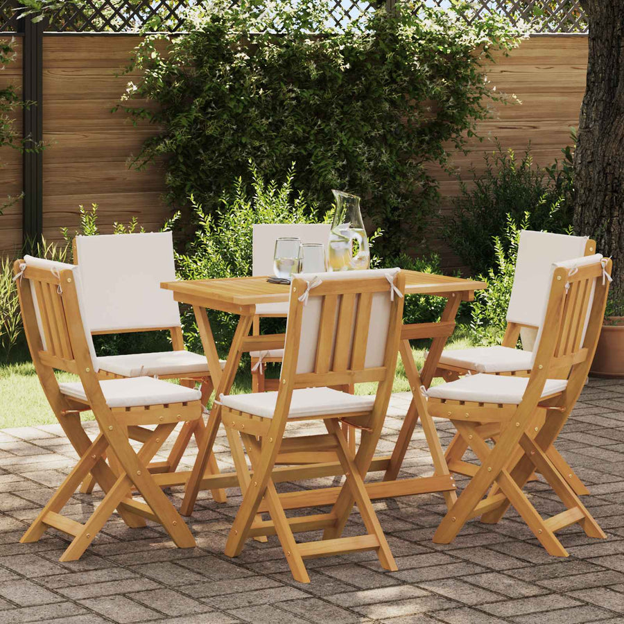 Bistrostoelen voor buiten 6 pcs Crèmewit 38 x 46 x 85 cm