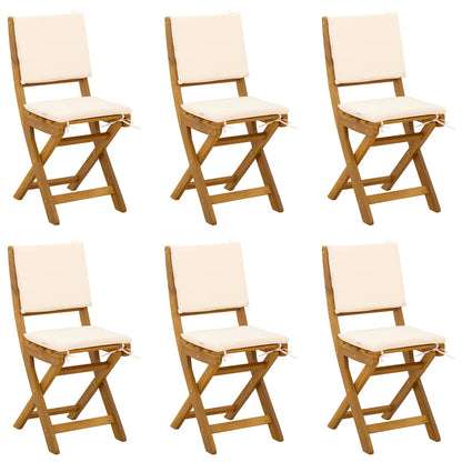 Bistrostoelen voor buiten 6 pcs Crèmewit 38 x 46 x 85 cm