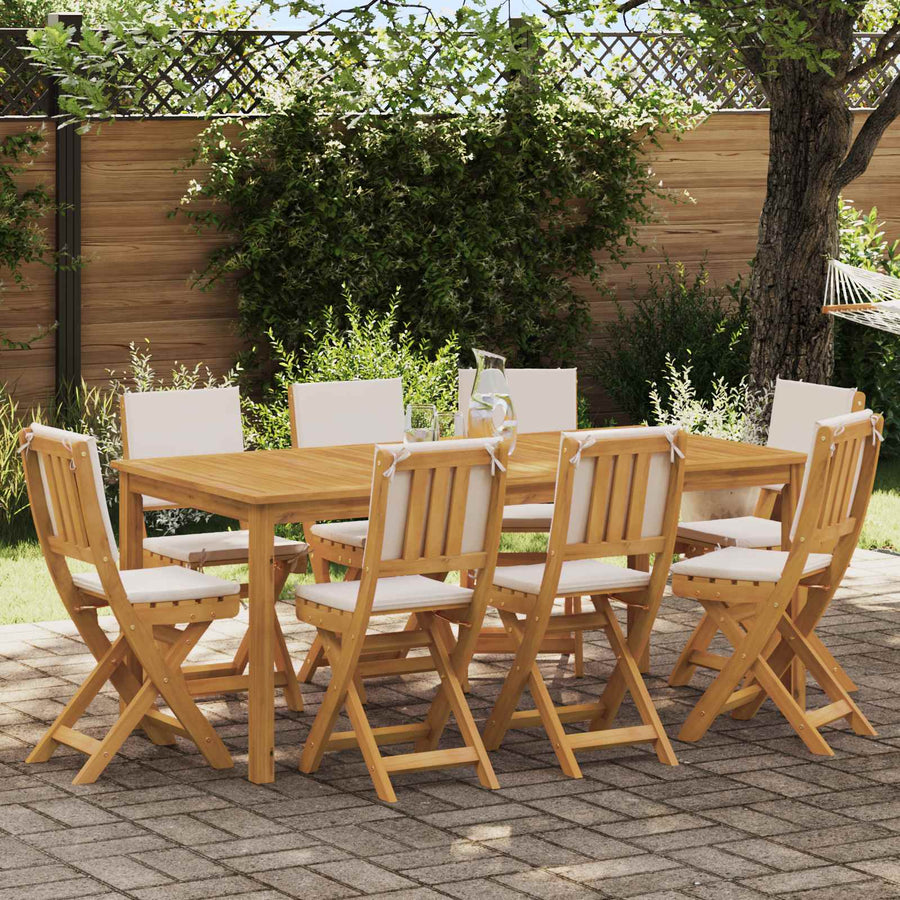 Bistrostoelen voor buiten 8 pcs Crèmewit 38 x 46 x 85 cm