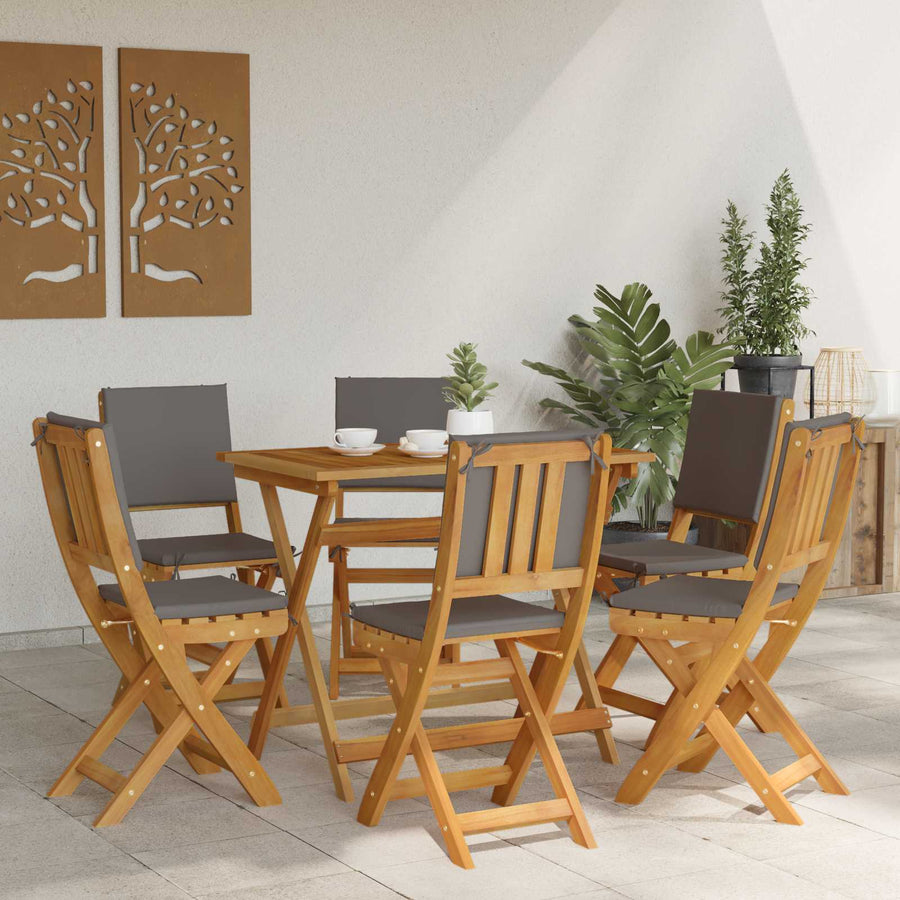 Bistrostoelen voor buiten 6 pcs Donkergrijs 38 x 46 x 85 cm