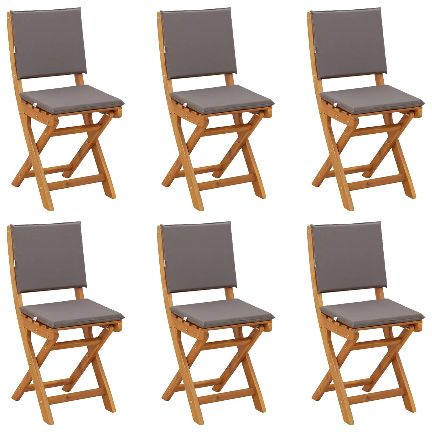 Bistrostoelen voor buiten 6 pcs Donkergrijs 38 x 46 x 85 cm
