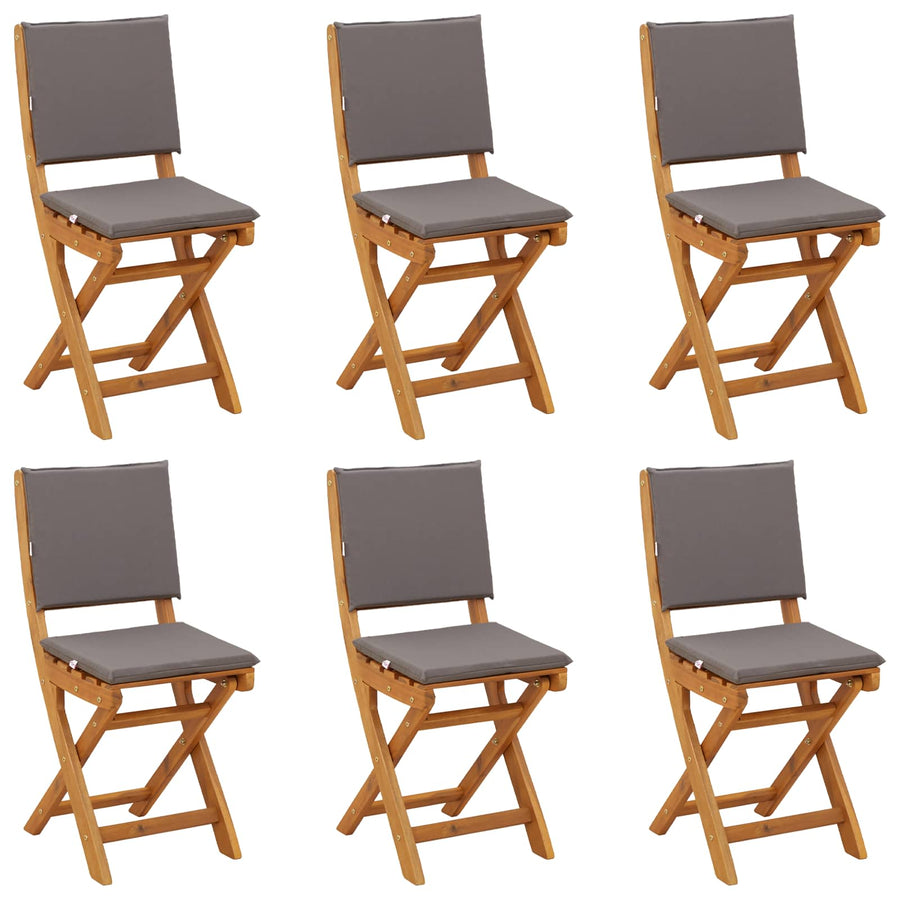 Bistrostoelen voor buiten 6 pcs Donkergrijs 38 x 46 x 85 cm