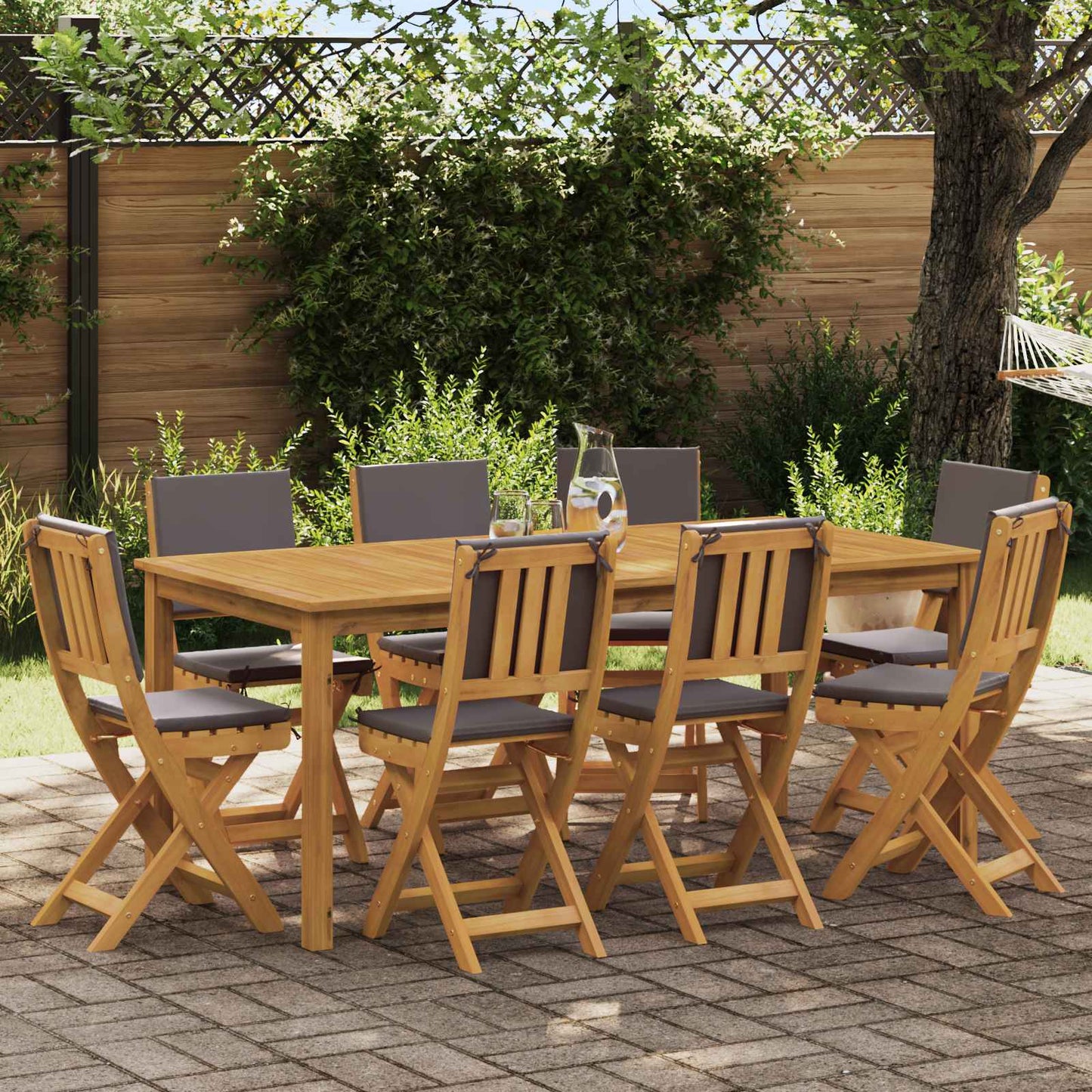 Bistrostoelen voor buiten 8 pcs Donkergrijs 38 x 46 x 85 cm