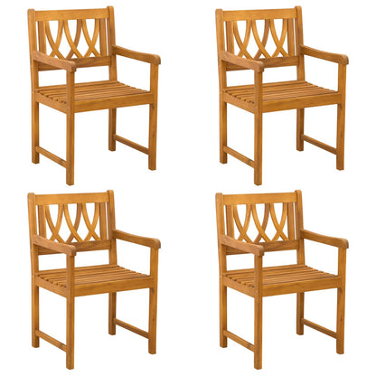 Tuinbank 4 pcs Naturel 56 x 55,5 x 90 cm Massief Acaciahout