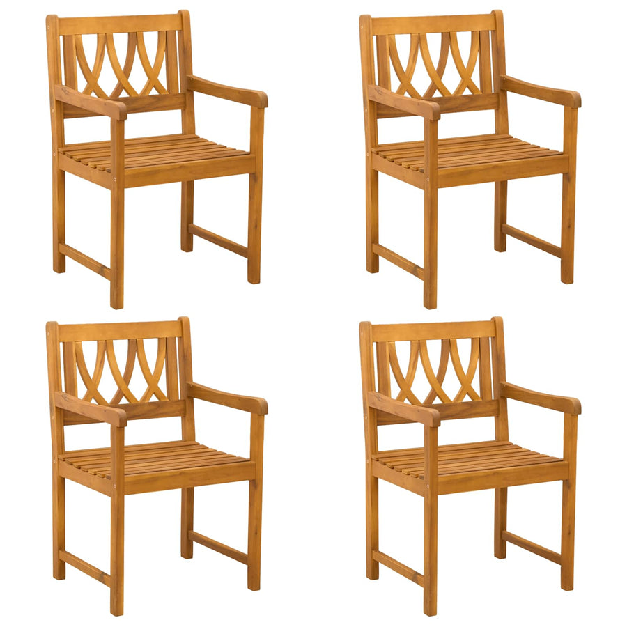 Tuinbank 4 pcs Naturel 56 x 55,5 x 90 cm Massief Acaciahout
