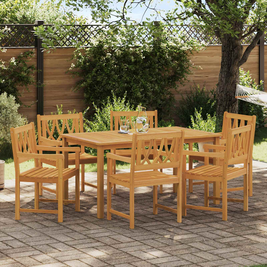 Tuinbank 6 pcs Naturel 56 x 55,5 x 90 cm Massief Acaciahout