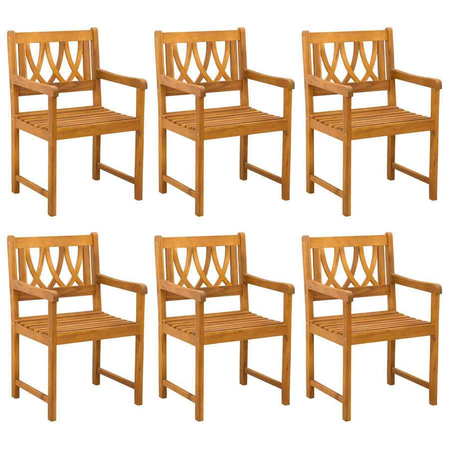 Tuinbank 6 pcs Naturel 56 x 55,5 x 90 cm Massief Acaciahout