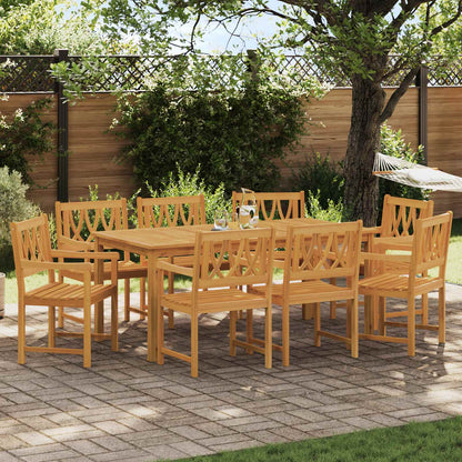 Tuinbank 8 pcs Naturel 56 x 55,5 x 90 cm Massief Acaciahout