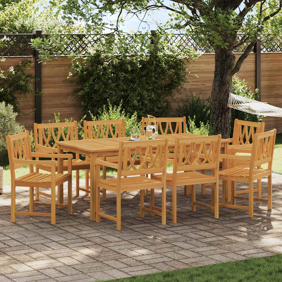 Tuinbank 8 pcs Naturel 56 x 55,5 x 90 cm Massief Acaciahout