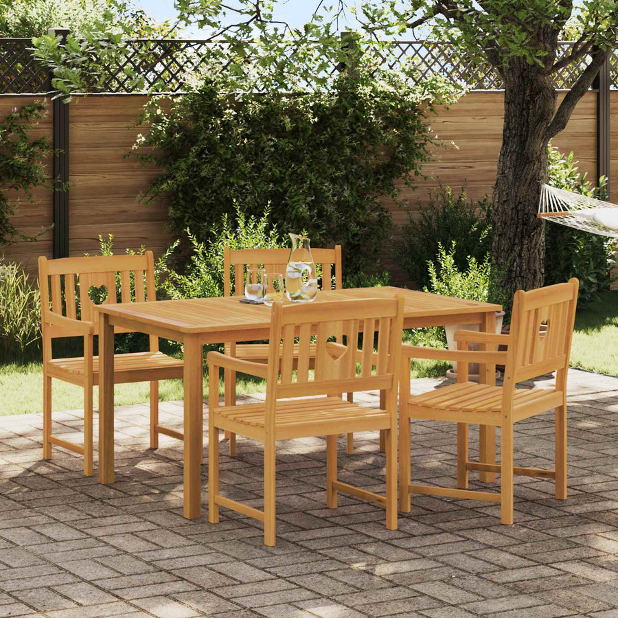 Tuinbank 4 pcs Naturel 56 x 55,5 x 90 cm Massief Acaciahout