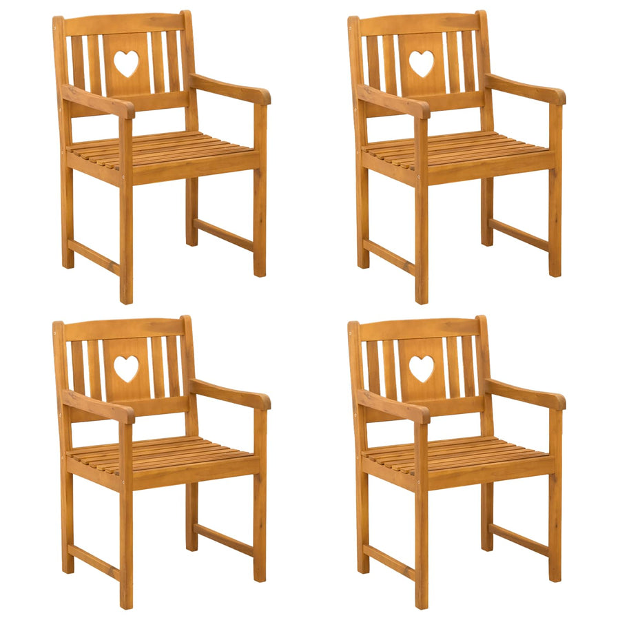 Tuinbank 4 pcs Naturel 56 x 55,5 x 90 cm Massief Acaciahout