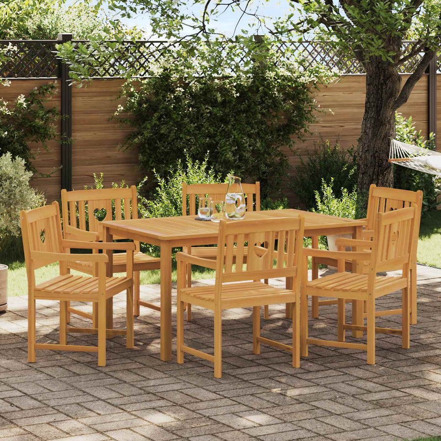 Tuinbank 6 pcs Naturel 56 x 55,5 x 90 cm Massief Acaciahout