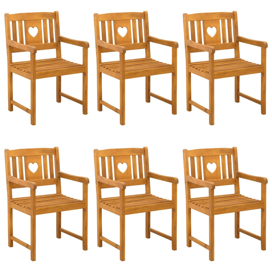 Tuinbank 6 pcs Naturel 56 x 55,5 x 90 cm Massief Acaciahout