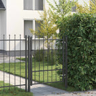 Garden gate HORST 100 x 125 cm Metal Black Lockable