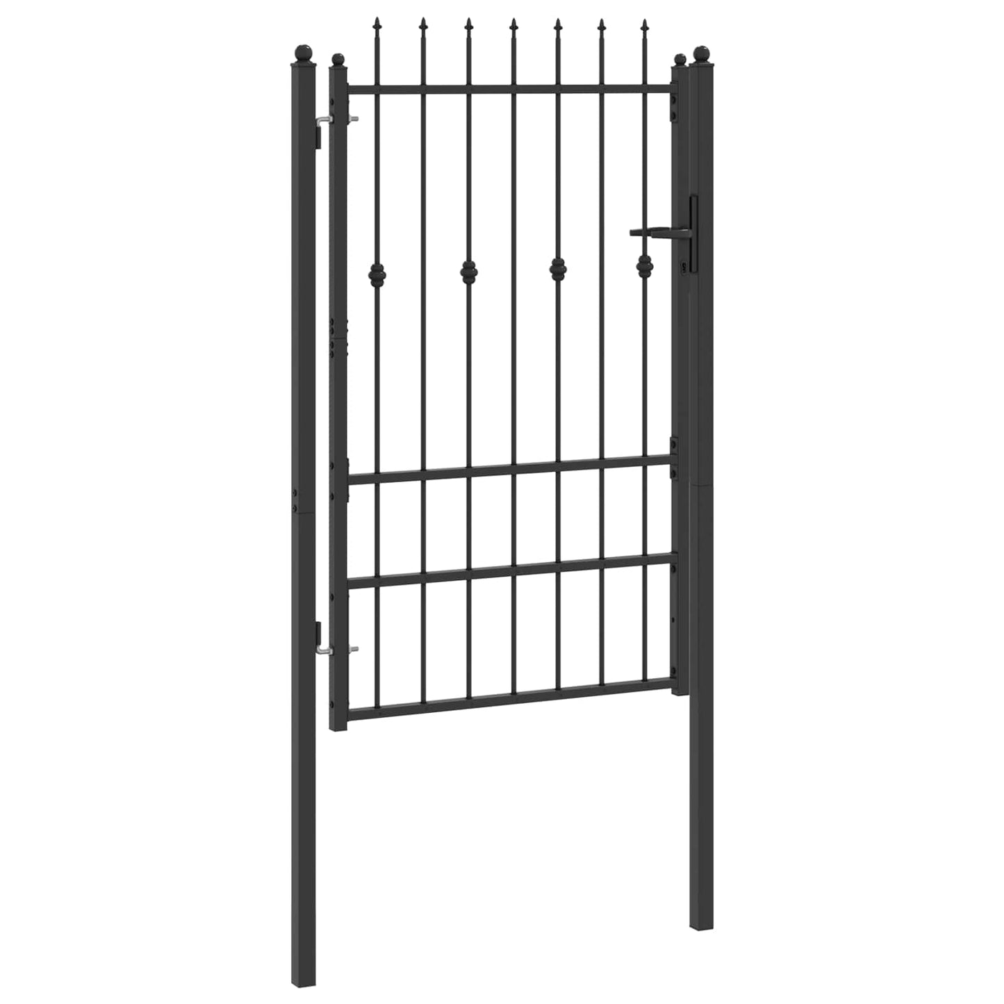 Hekpoort met slot Asten Zwart 150 x 88 cm Staal