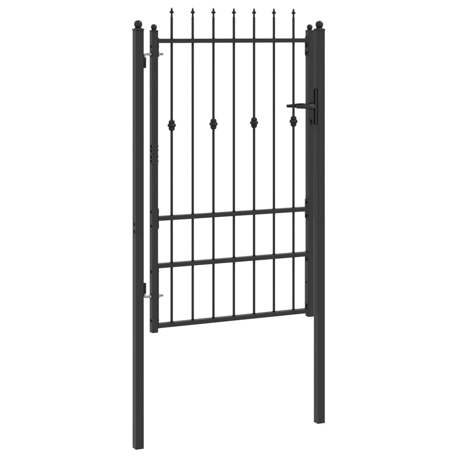 Hekpoort met slot Asten Zwart 150 x 88 cm Staal