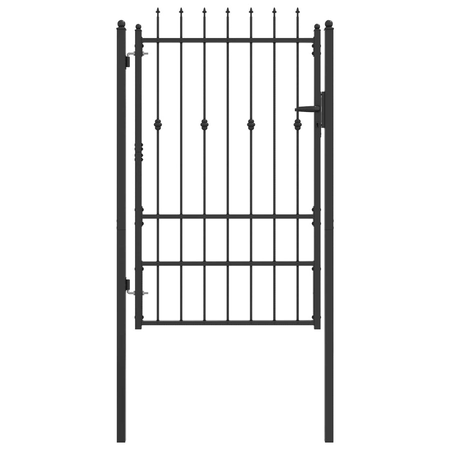 Hekpoort met slot Asten Zwart 150 x 88 cm Staal