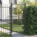 Hekpoort 175x88 cm staal zwart met slot