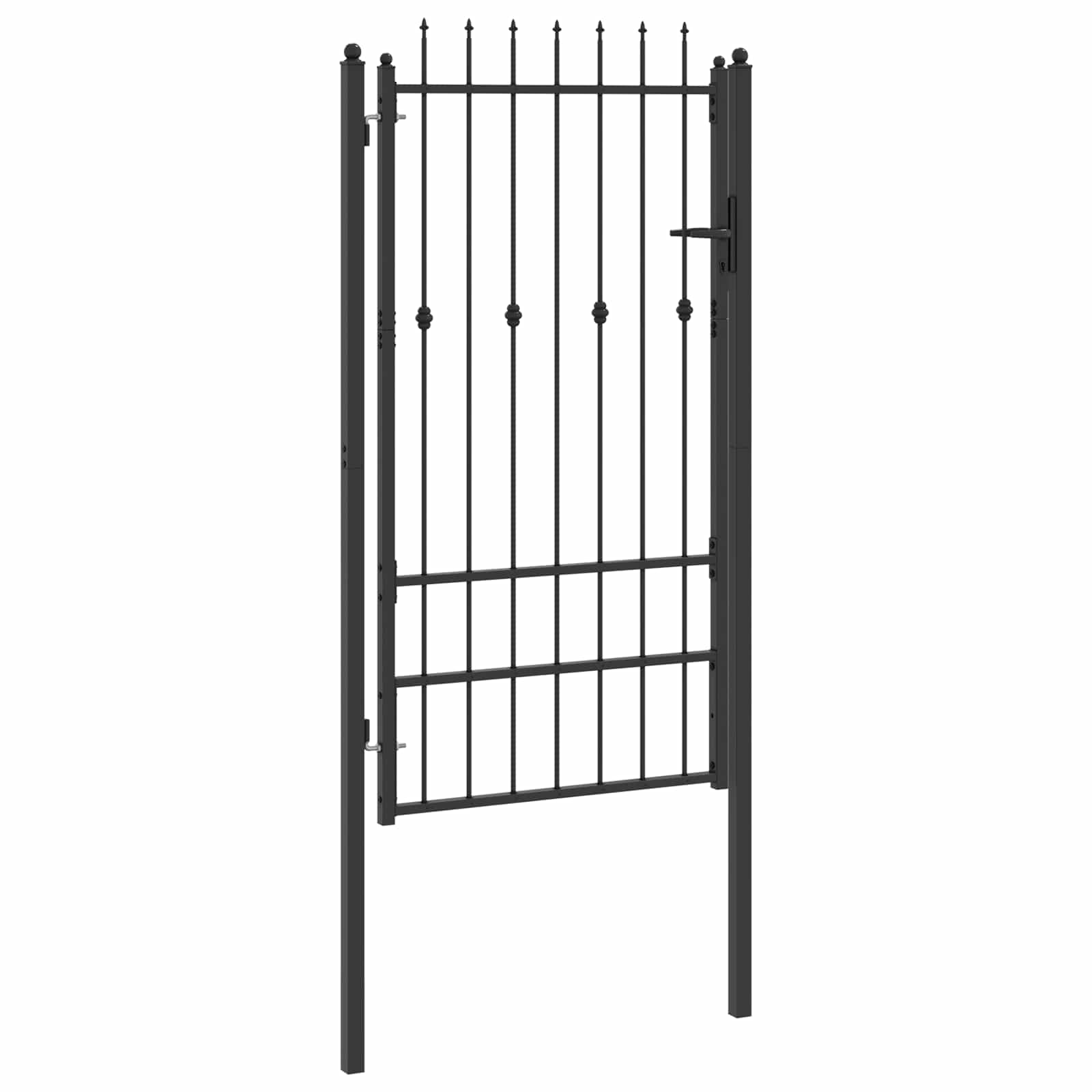 Hekpoort met slot Asten Zwart 175 x 88 cm Staal