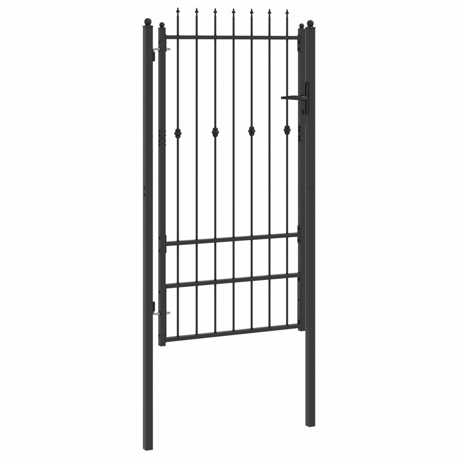 Hekpoort met slot Asten Zwart 175 x 88 cm Staal