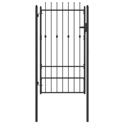 Hekpoort met slot Asten Zwart 175 x 88 cm Staal