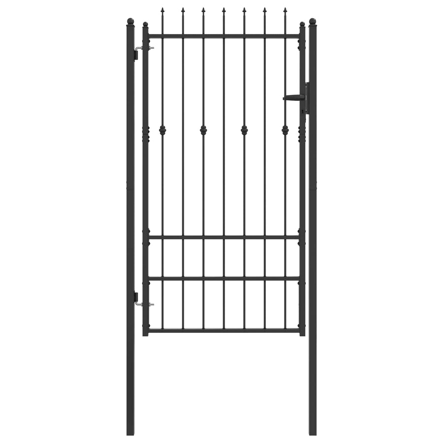 Hekpoort met slot Asten Zwart 175 x 88 cm Staal