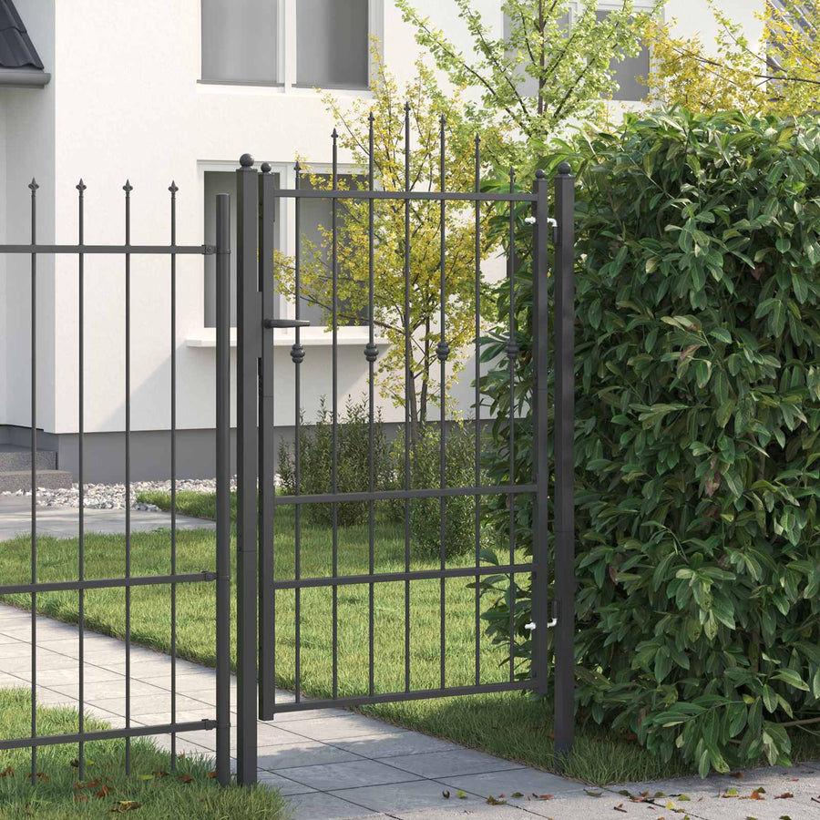 Hekpoort met slot Asten Zwart 150 x 88 cm Staal