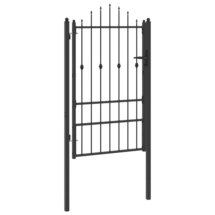Hekpoort met slot Asten Zwart 150 x 88 cm Staal