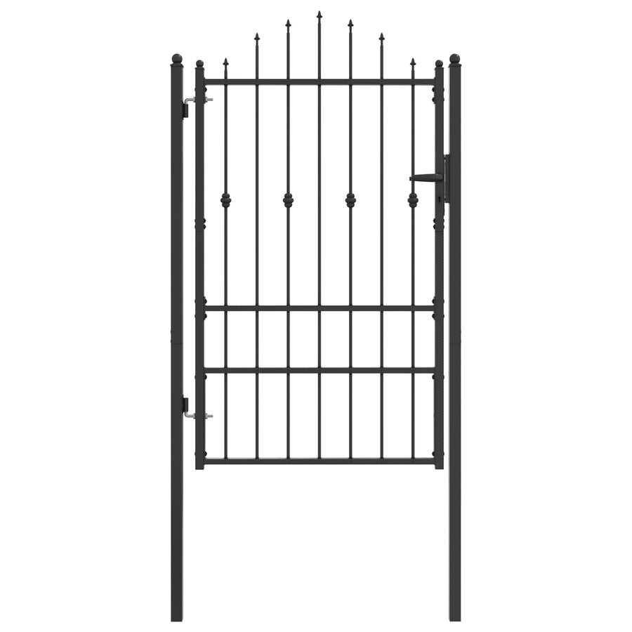 Hekpoort met slot Asten Zwart 150 x 88 cm Staal