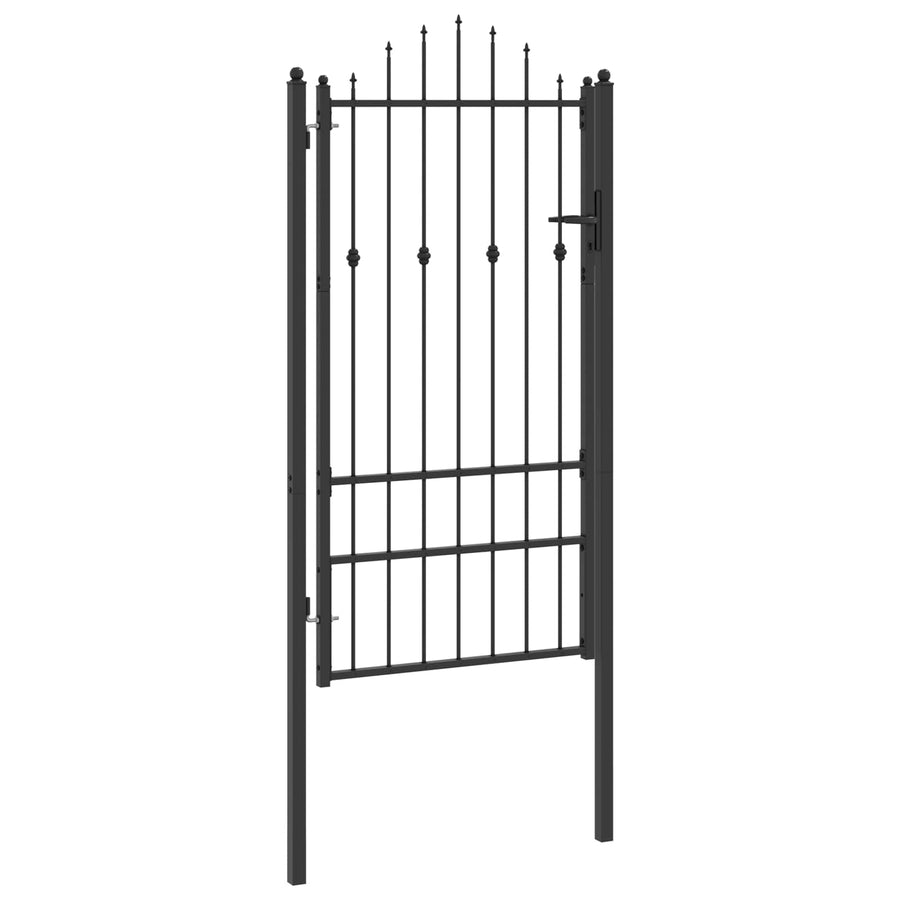 Hekpoort met slot Asten Zwart 175 x 88 cm Staal