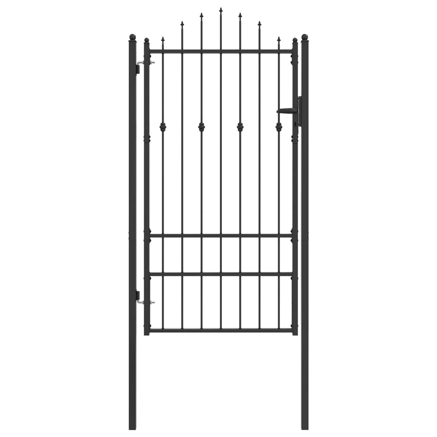 Hekpoort met slot Asten Zwart 175 x 88 cm Staal