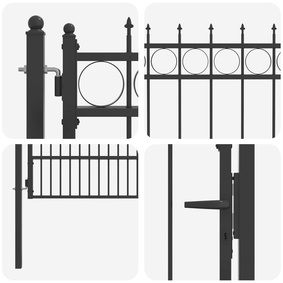 Hekpoort HORST Staal Zwart Vergrendelbaar