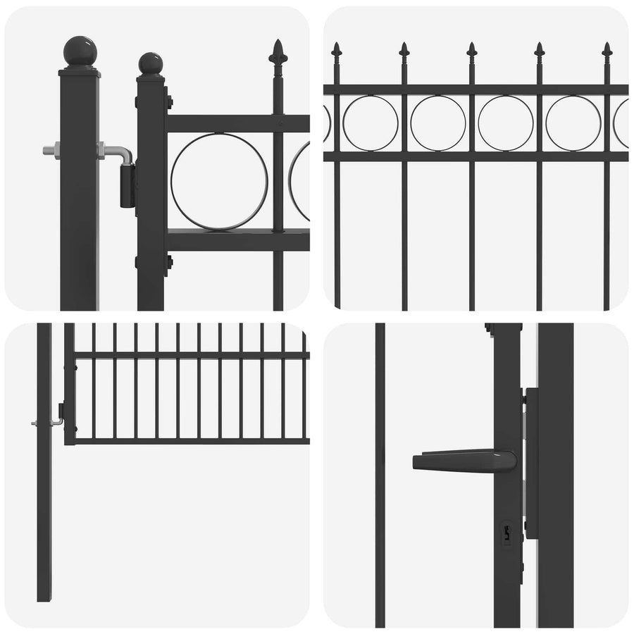 Hekpoort HORST Staal Zwart Vergrendelbaar