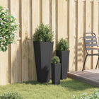 Garden Furniture Set 3 pcs Black Metal