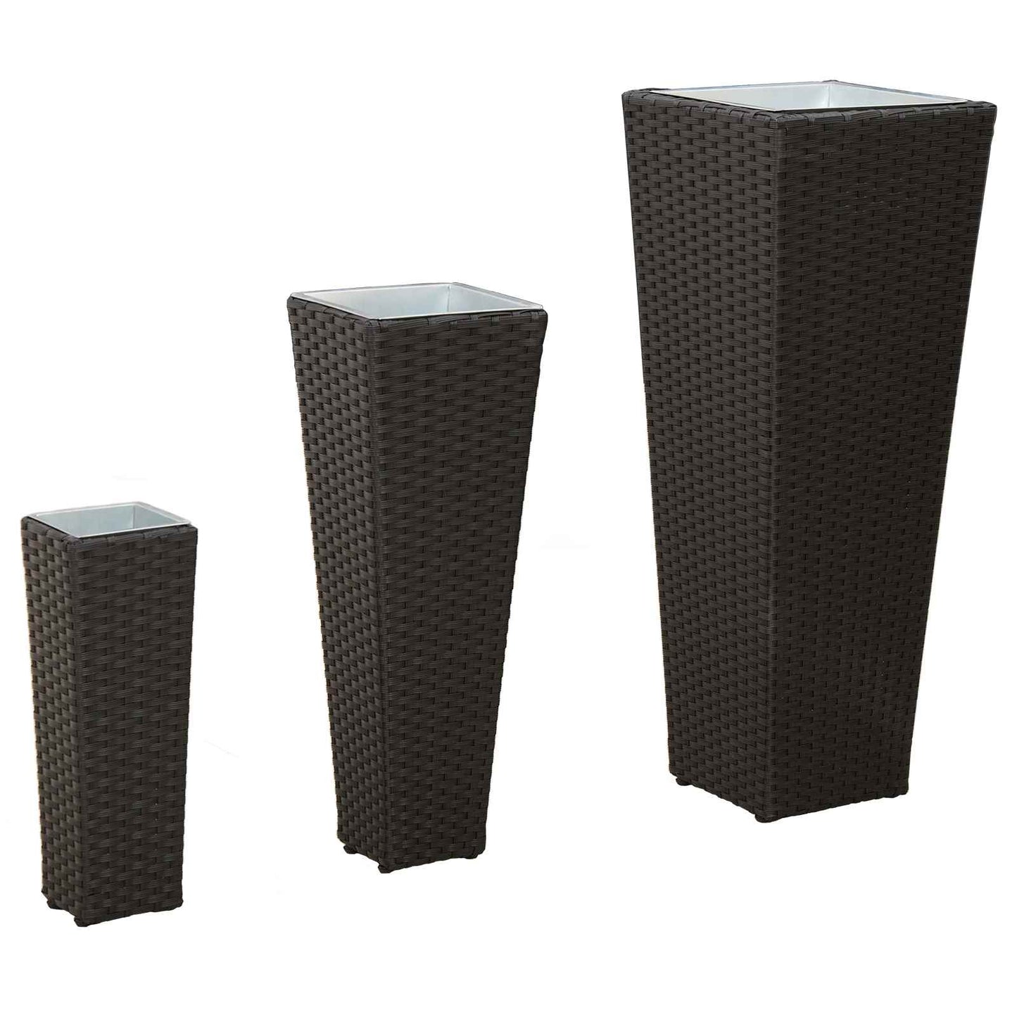 Tuinset 3 pcs Zwart Metaal