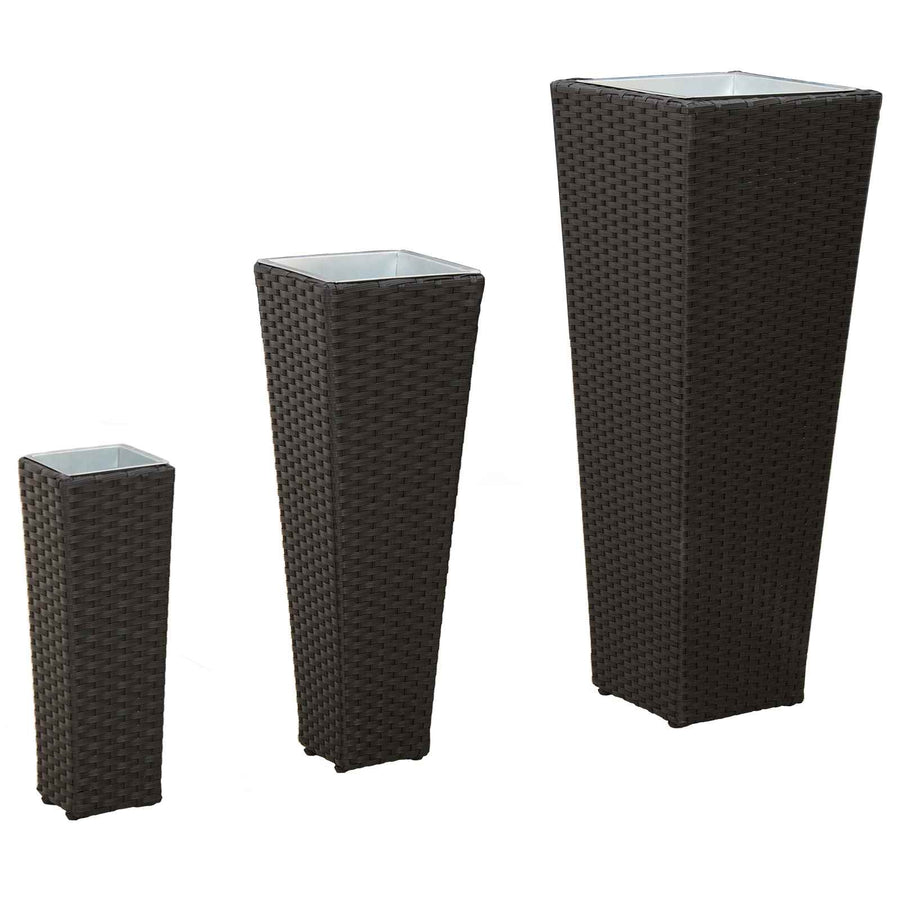 Tuinset 3 pcs Zwart Metaal