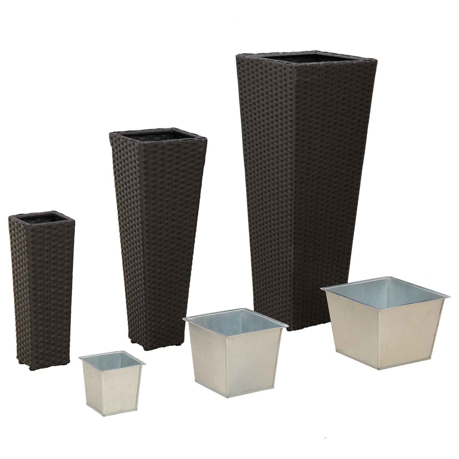 Tuinset 3 pcs Zwart Metaal