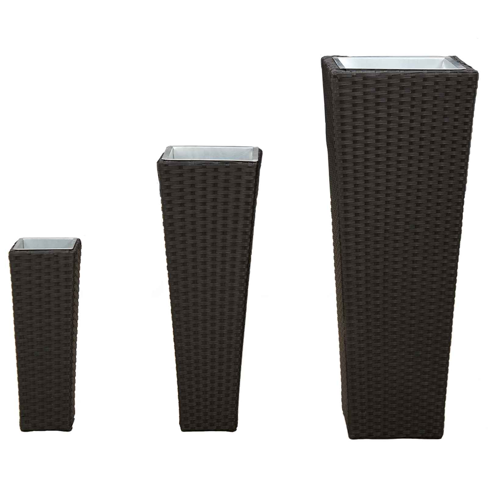 Tuinset 3 pcs Zwart Metaal