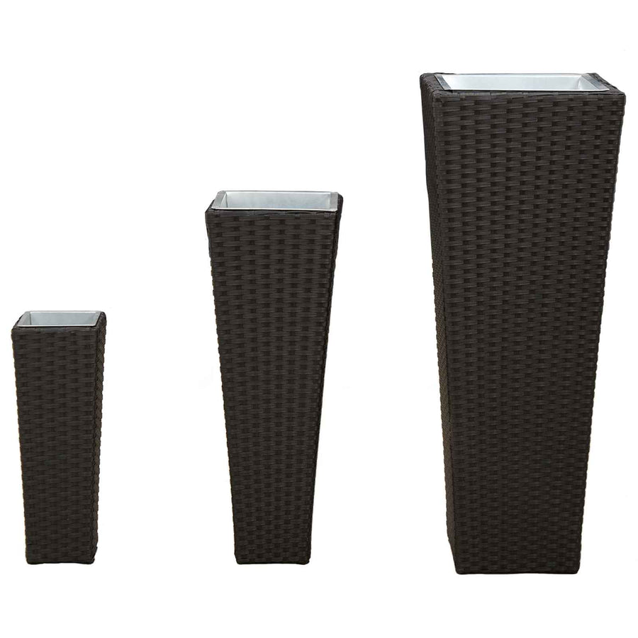 Tuinset 3 pcs Zwart Metaal