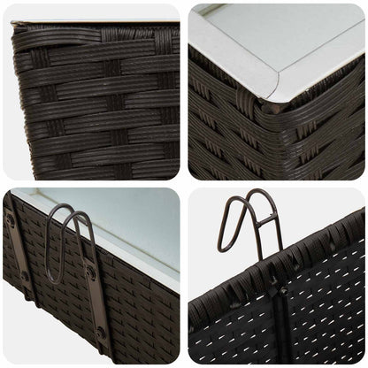 Reling 2 pcs Zwart 50 x 17 x 17 cm Metaal