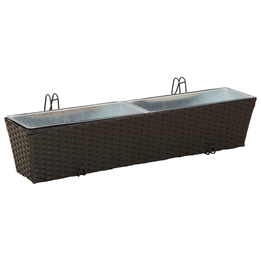 Reling Metaal Zwart 80 cm