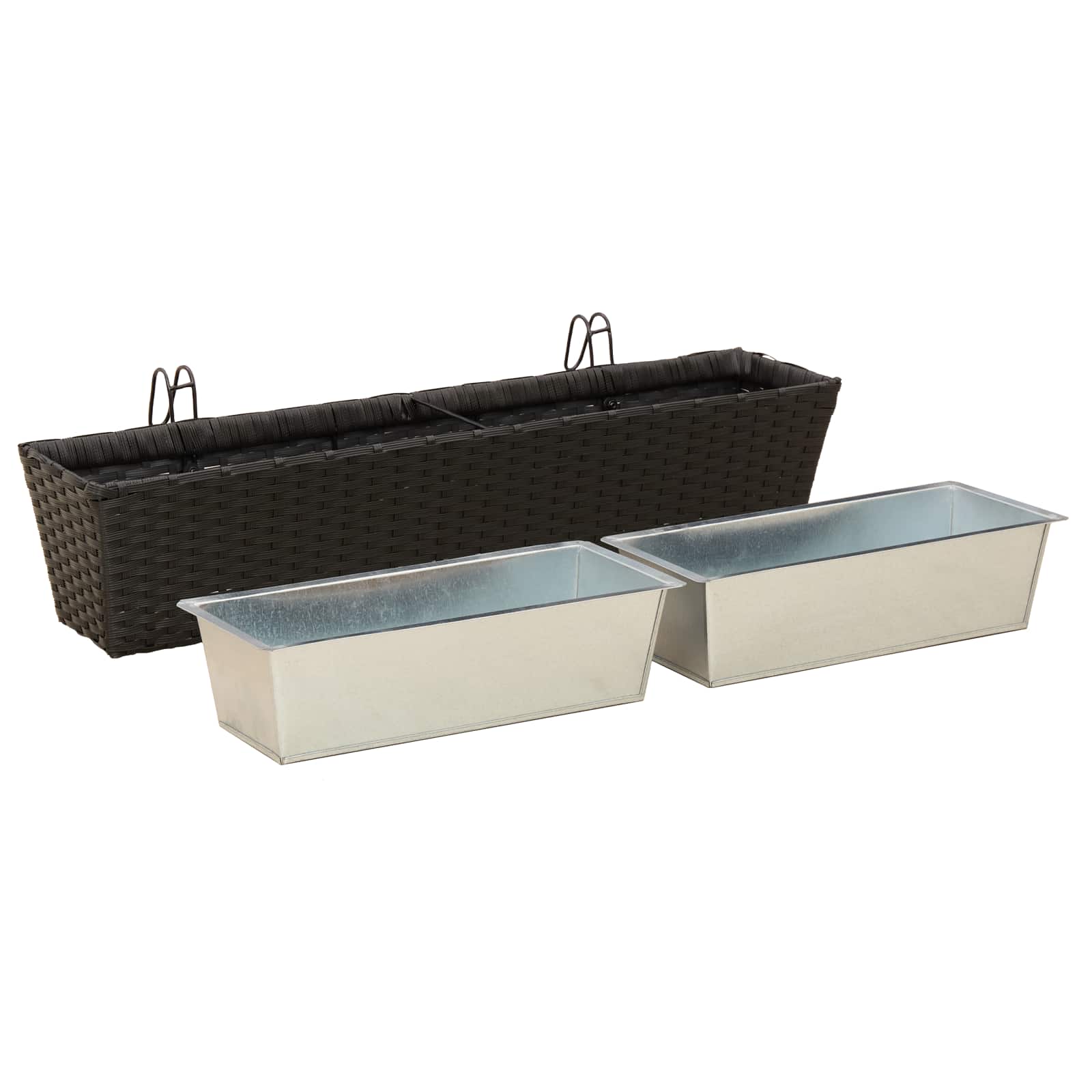 Reling Metaal Zwart 80 cm
