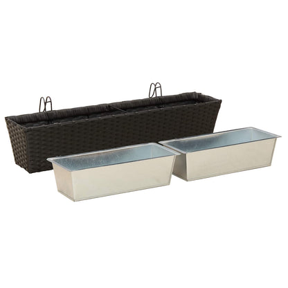 Reling Metaal Zwart 80 cm