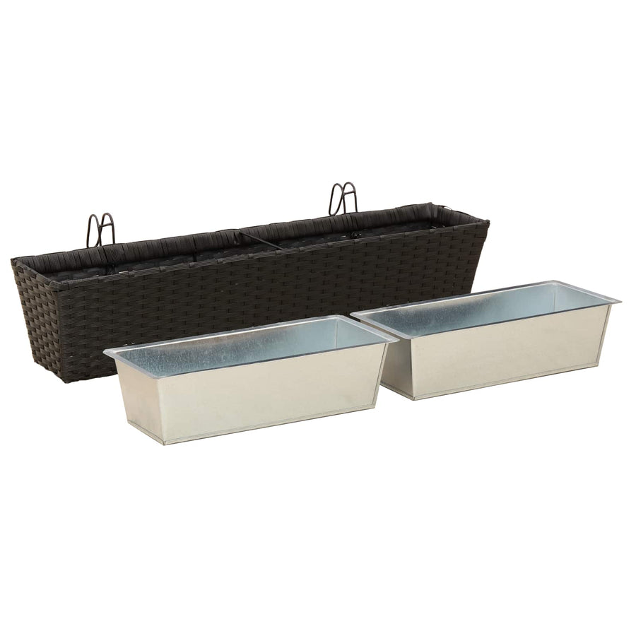 Reling Metaal Zwart 80 cm