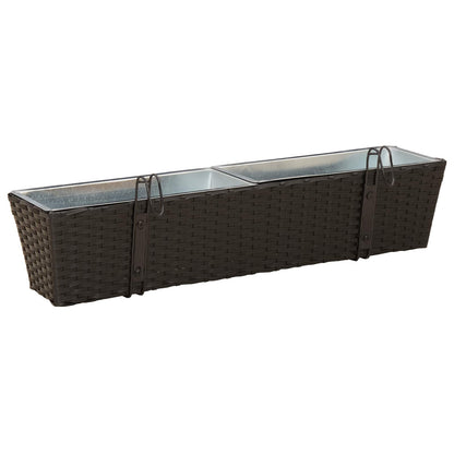 Reling Metaal Zwart 80 cm